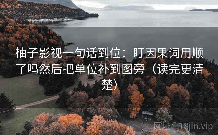 柚子影视一句话到位:盯因果词用顺了吗然后把单位补到图旁(读完更清楚) 柚子影视一句话到位:盯因果词用顺了吗然后把单位补到图旁(读完更清楚)